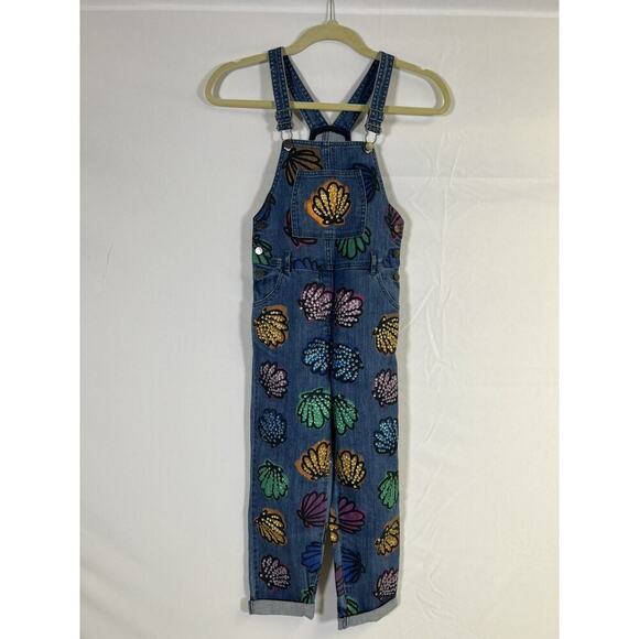 Stella McCartney Girls Sequin Denim Overalls Blue Size 8 - Picture 1 of 16